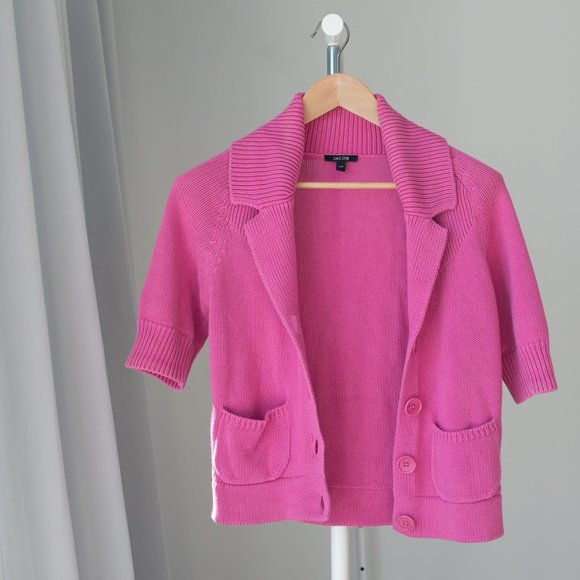 Button cardigan with pockets pink SM - Picture 9 of 9